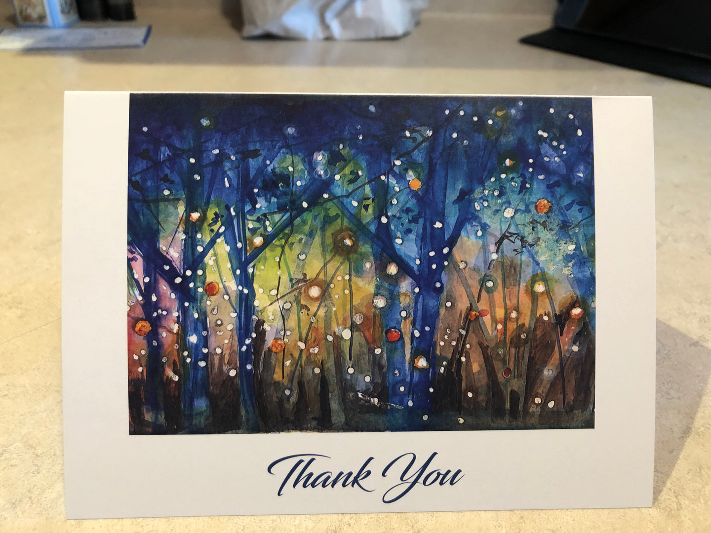 “Thank You” Blank Note Cards - Light Show